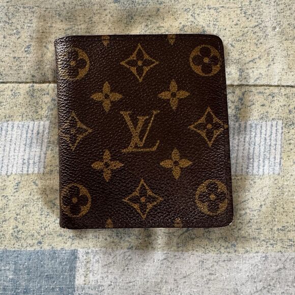 Louis Vuitton LV Brown Bifold Leather Monogram Vintage Men's Wallet - Picture 2 of 12